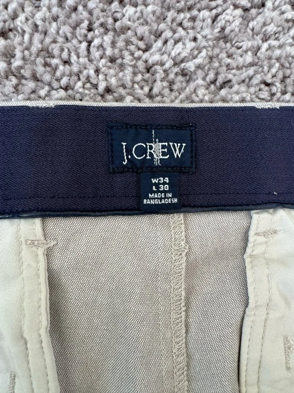 J.Crew 484 Slim Oxford Tech Pants Men’s 34x30 Gray Stretch Chino